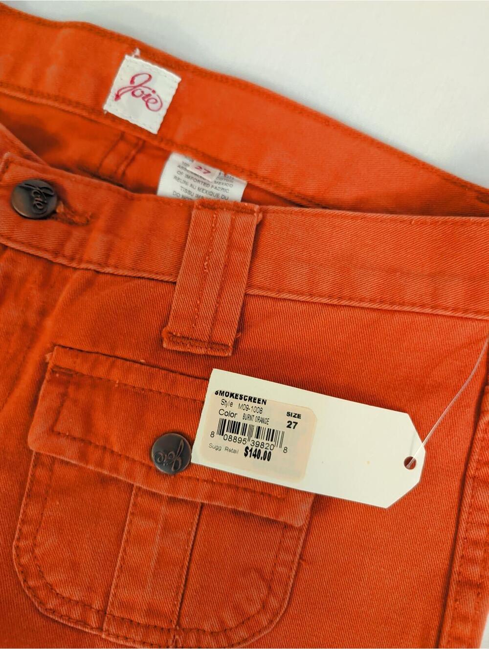 NWT Vintage Joie Burnt Orange LOW RISE Flare Denim Jeans Size 27 Y2K - Picture 6 of 9